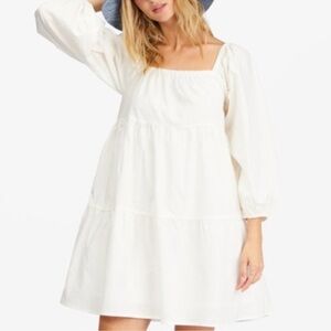 EUC Billabong Love Crush Dress White Small